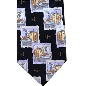 Keith Daniel’s 100% Silk Fall Thanksgiving Holiday Pumpkin Pie Necktie